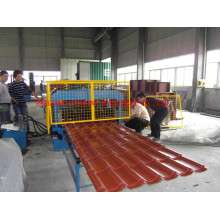 2015 corrugated steel roof tile sheet roll forming machine with PLC control